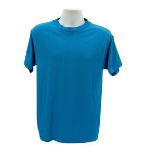 Vintage Raggs Mens Large T-Shirt Single Stitch Blue Crew Neck Short Sleeve